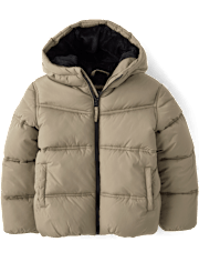 Boys Quilted Faux Fur Lined Puffer Jacket