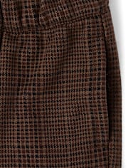 Boys Plaid Luxe Cozy Knit Baggy Cargo Pants