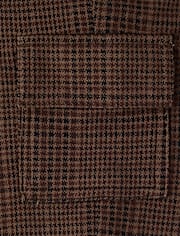 Boys Plaid Luxe Cozy Knit Baggy Cargo Pants