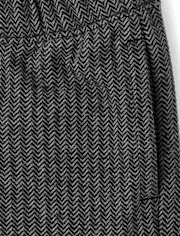 Boys Herringbone Luxe Cozy Knit Baggy Cargo Pants