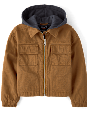 Boys Microfleece Lined Utility Jacket