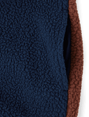 Kids Colorblock Sherpa Zip Up Jacket