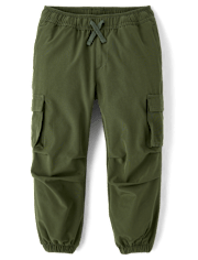 Boys Quick Dry Lined Parachute Cargo Jogger Pants