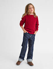 Boys Roll Cuff 90s Loose Jeans