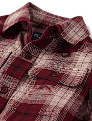 Kids Plaid Flannel Button Up Shirt