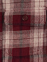 Kids Plaid Flannel Button Up Shirt