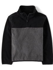 Boys Colorblock Microfleece Half Zip Pullover