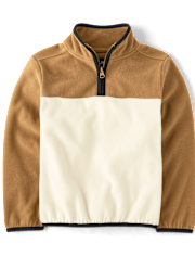Boys Colorblock Microfleece Half Zip Pullover