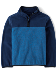 Boys Colorblock Microfleece Half Zip Pullover