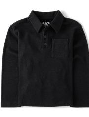 Boys Plush Rib Polo