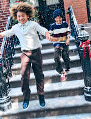 Boys Plush Rib Polo