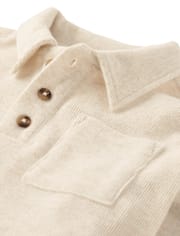 Boys Plush Rib Polo