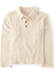 Boys Plush Rib Polo