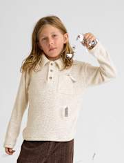 Boys Plush Rib Polo