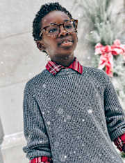 Boys Shaker Stitch Sweater