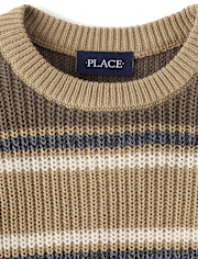 Boys Striped Chunky Sweater