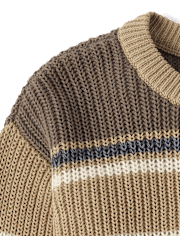 Boys Striped Chunky Sweater