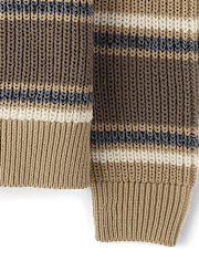 Boys Striped Chunky Sweater