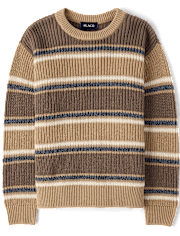 Boys Striped Chunky Sweater