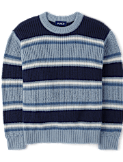 Boys Striped Chunky Sweater