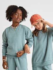 Kids Garment Dyed Premium Fleece Sweatshirt