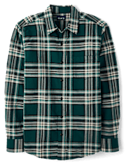 Mens Matching Family Plaid Oxford Button Up Shirt