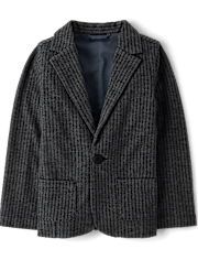 Boys Herringbone Luxe Cozy Knit Blazer