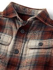 Baby And Toddler Boys Plaid Flannel Button Up Shirt