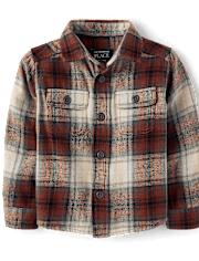 Baby And Toddler Boys Plaid Flannel Button Up Shirt