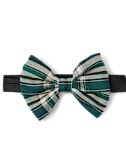 Bandeau à nœud en satin à carreaux pour bébés et petites filles