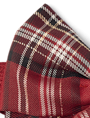Bandeau à nœud en satin à carreaux pour bébés et petites filles