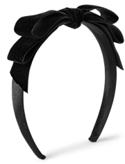 Girls Bow Velour Headband