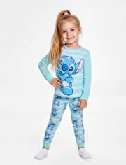 Girls Stitch Snug Fit Cotton Pajamas