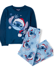 Kids Matching Family Stitch™ Santa Hat Pajamas