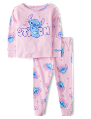 Baby And Toddler Girls Stitch™ Snug Fit Cotton Pajamas