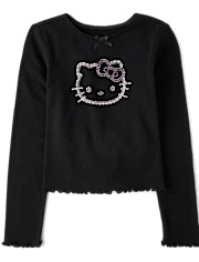 Girls Hello Kitty® Embellished Ribbed Baby Tee