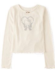 Girls Hello Kitty® Embellished Ribbed Baby Tee