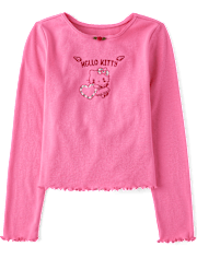 Girls Hello Kitty® Rhinestone Ribbed Baby Tee