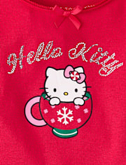 Girls Hello KittyÂ® Rhinestone Mug Ribbed Baby Tee