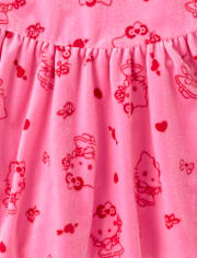 Girls Hello Kitty® Heart Velour Bubble Dress