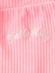 Girls Hello Kitty® Embroidered Velour Flare Lounge Pants