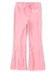Girls Hello Kitty® Embroidered Velour Flare Lounge Pants