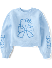 Girls Hello Kitty® Embroidered Premium Fleece Sweatshirt