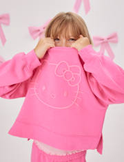 Girls Hello Kitty® Embroidered Premium Fleece Sweatshirt