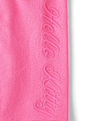 Girls Hello Kitty® Embroidered Premium Fleece Wide Leg Lounge Pants