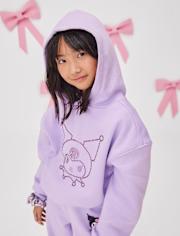 Girls Hello KittyÂ® Rhinestone Premium Fleece Oversized Hoodie