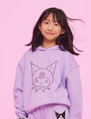 Girls Hello KittyÂ® Rhinestone Premium Fleece Oversized Hoodie