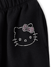 Girls Hello Kitty® Rhinestone Premium Fleece Cargo Jogger Pants