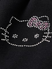 Girls Hello Kitty® Rhinestone Premium Fleece Cargo Jogger Pants