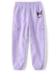 Girls Hello Kitty® Rhinestone Premium Fleece Cargo Jogger Pants